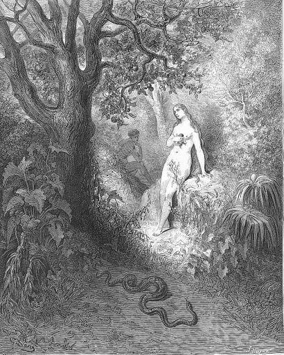 Eve and the serpent