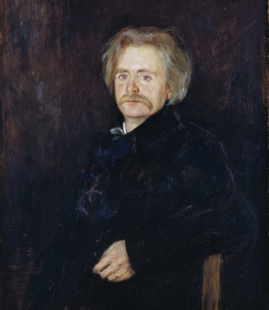 Painting by Hans Heyerdahl of Edvard Grieg
