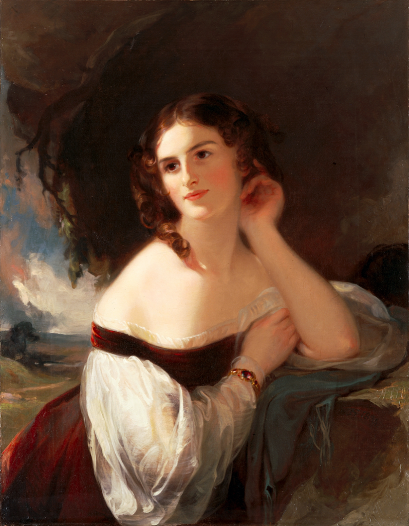 Painting by Thomas Sully of actress Fanny Kemble