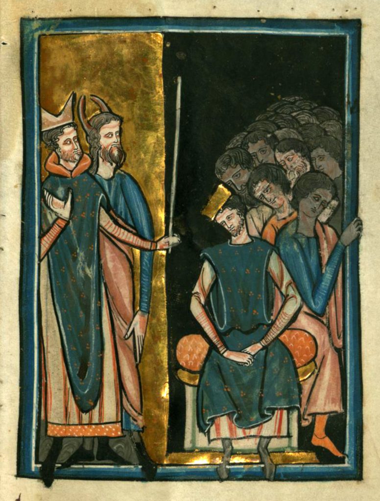 Medieval illustration of the ninth plague.